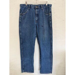 Rustler Jeans 35x32 Blue‎ Straight Denim Relaxed Cotton Mens